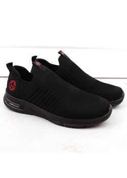 Komfortowe buty sportowe męskie wsuwane czarne Rieker B7365-00 ze sklepu ButyModne.pl w kategorii Buty sportowe męskie - zdjęcie 173289614