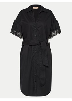 TWINSET Sukienka koszulowa 241TT2281 Czarny Regular Fit ze sklepu MODIVO w kategorii Sukienki - zdjęcie 173292543