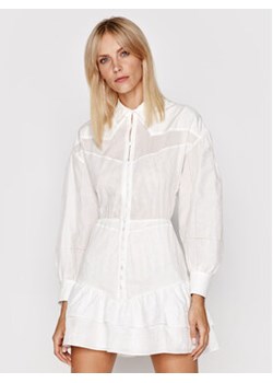 IRO Sukienka koszulowa Josey AO532 Biały Regular Fit ze sklepu MODIVO w kategorii Sukienki - zdjęcie 173292634