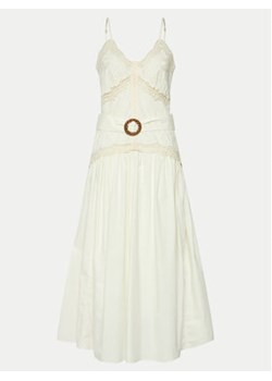 TWINSET Sukienka letnia 241TT2080 Biały Regular Fit ze sklepu MODIVO w kategorii Sukienki - zdjęcie 173292900