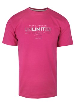 T-Shirt Męski - Róż, Magenta z Nadrukiem - Pako Jeans TSPJNS12unlimitedRO ze sklepu JegoSzafa.pl w kategorii T-shirty męskie - zdjęcie 173293161