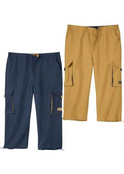 Zestaw 2 par spodni bojówek 3/4 z mikrofibry ze sklepu Atlas For Men w kategorii Spodnie męskie - zdjęcie 173294961