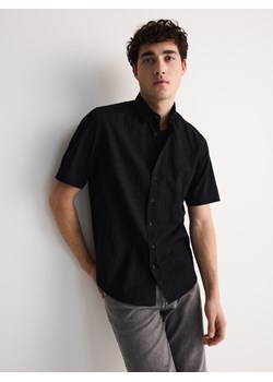 Reserved - Koszula regular z krótkim rękawem - czarny ze sklepu Reserved w kategorii Koszule męskie - zdjęcie 173295314