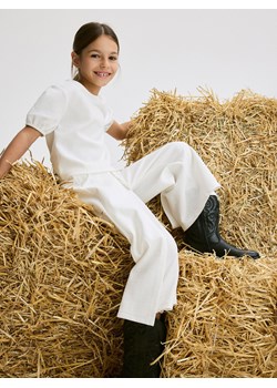 Reserved - Bluzka z bawełną - biały ze sklepu Reserved w kategorii Bluzki dziewczęce - zdjęcie 173295412