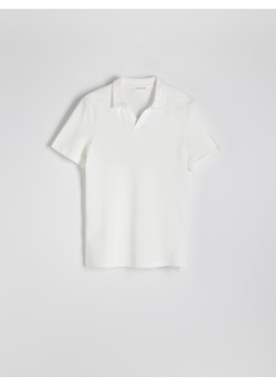 Reserved - Koszulka polo regular fit - biały ze sklepu Reserved w kategorii T-shirty męskie - zdjęcie 173295682