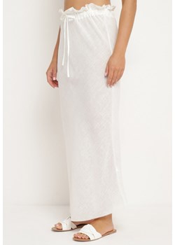 Biała Spódnica z  Gumką w Talii Tiamanique ze sklepu Born2be Odzież w kategorii Spódnice - zdjęcie 173296182