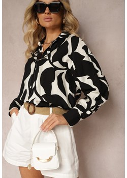 Czarno-Biała Klasyczna Koszula Zapinana na Guziki Wiretta ze sklepu Renee odzież w kategorii Koszule damskie - zdjęcie 173296750
