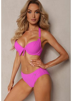 Fioletowe Bikini Stanik Wiązany na Szyi Klasyczne Figi Hamefia ze sklepu Renee odzież w kategorii Stroje kąpielowe - zdjęcie 173296804