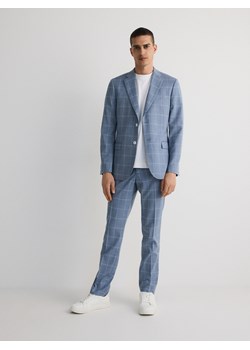 Reserved - Spodnie garniturowe slim fit - niebieski ze sklepu Reserved w kategorii Spodnie męskie - zdjęcie 173297410