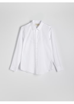 Reserved - Bawełniana koszula slim fit - biały ze sklepu Reserved w kategorii Koszule męskie - zdjęcie 173297524