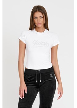 JUICY COUTURE Biały t-shirt Retroshrunken Tee, Wybierz rozmiar M ze sklepu outfit.pl w kategorii Bluzki damskie - zdjęcie 173297892