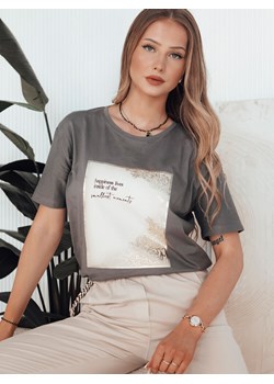 T-shirt damski CHANTE grafitowy Dstreet RY2585 ze sklepu DSTREET.PL w kategorii Bluzki damskie - zdjęcie 173299923