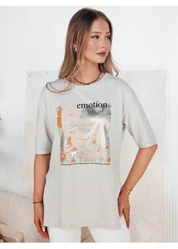 T-shirt damski EMLOT szary Dstreet RY2623 ze sklepu DSTREET.PL w kategorii Bluzki damskie - zdjęcie 173299942
