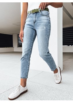 Spodnie damskie jeansowe DAYOS niebieskie Dstreet UY2110 ze sklepu DSTREET.PL w kategorii Jeansy damskie - zdjęcie 173299961