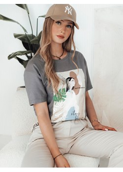 T-shirt damski BRAVIS grafitowy Dstreet RY2617 ze sklepu DSTREET.PL w kategorii Bluzki damskie - zdjęcie 173300002