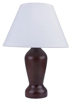Klasyczna lampka nocna z abażurem wenge - S225 P7-H09 ze sklepu Edinos.pl w kategorii Lampy stołowe - zdjęcie 173300303