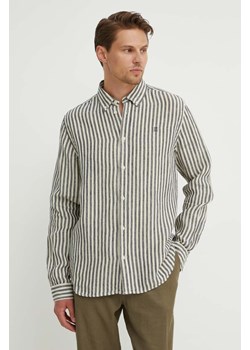 Les Deux koszula lniana kolor beżowy regular ze sklepu ANSWEAR.com w kategorii Koszule męskie - zdjęcie 173301912