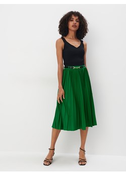 Mohito - Plisowana zielona spódnica midi - zielony ze sklepu Mohito w kategorii Spódnice - zdjęcie 173302761