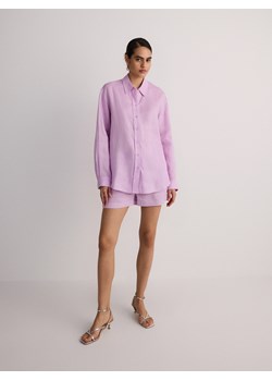 Reserved - Koszula z lnu - fioletowy ze sklepu Reserved w kategorii Koszule damskie - zdjęcie 173303163