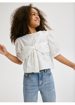 Reserved - Koszula z wiązaniem - biały ze sklepu Reserved w kategorii Bluzki dziewczęce - zdjęcie 173303312