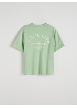 Reserved - T-shirt z nadrukiem - jasnozielony ze sklepu Reserved w kategorii Bluzki damskie - zdjęcie 173303333