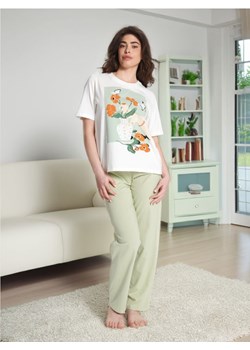 Sinsay - Piżama dwuczęściowa - kremowy ze sklepu Sinsay w kategorii Piżamy damskie - zdjęcie 173304403