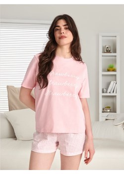 Sinsay - Piżama bawełniana - różowy ze sklepu Sinsay w kategorii Piżamy damskie - zdjęcie 173304431