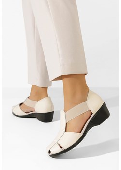 Beżowe sandały damskie skórzane Melona V3 ze sklepu Zapatos w kategorii Sandały damskie - zdjęcie 173304551