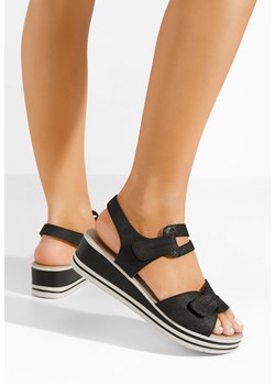 Czarne sandały damskie Lalania ze sklepu Zapatos w kategorii Sandały damskie - zdjęcie 173304561