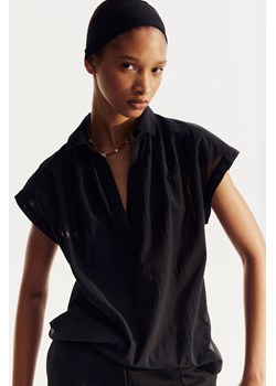 H & M - Bawełniana bluzka - Czarny ze sklepu H&M w kategorii Bluzki damskie - zdjęcie 173305570