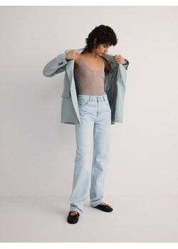 Reserved - Dzianinowy top - beżowy ze sklepu Reserved w kategorii Bluzki damskie - zdjęcie 173306883