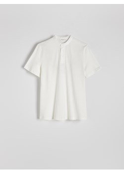 Reserved - Koszulka polo regular ze stójką - złamana biel ze sklepu Reserved w kategorii T-shirty męskie - zdjęcie 173306974