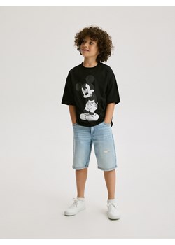 Reserved - T-shirt oversize Mickey Mouse - czarny ze sklepu Reserved w kategorii T-shirty chłopięce - zdjęcie 173306992