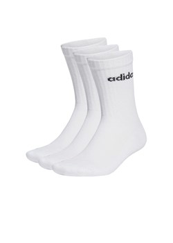 Skarpety adidas Sportswear Linear Crew Cushioned Socks 3 Pairs HT3455 - białe ze sklepu streetstyle24.pl w kategorii Skarpetki męskie - zdjęcie 173307560