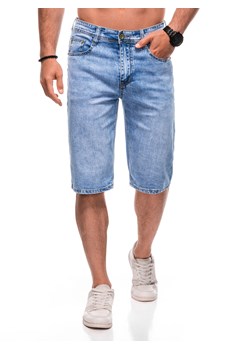 Krótkie spodenki męskie jeansowe 501W - jasnoniebieskie ze sklepu Edoti w kategorii Spodenki męskie - zdjęcie 173307821