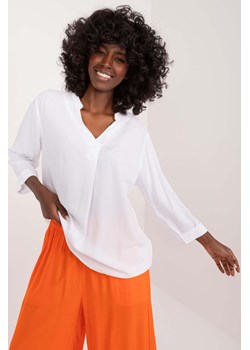 Luźna biała koszula damska z wiskozy Sublevel ze sklepu 5.10.15 w kategorii Bluzki damskie - zdjęcie 173308011