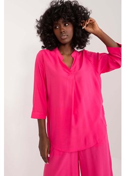 Luźna różowa koszula damska z wiskozy Sublevel ze sklepu 5.10.15 w kategorii Koszule damskie - zdjęcie 173308012