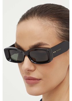 Gucci okulary przeciwsłoneczne damskie kolor czarny GG1528S ze sklepu ANSWEAR.com w kategorii Okulary przeciwsłoneczne damskie - zdjęcie 173310000