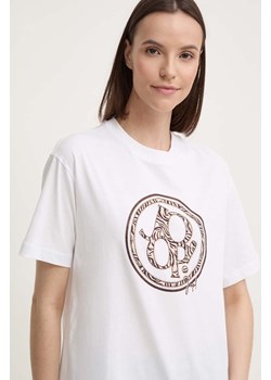 Joop! t-shirt bawełniany damski kolor biały ze sklepu ANSWEAR.com w kategorii Bluzki damskie - zdjęcie 173310020