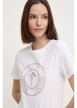 Joop! t-shirt bawełniany damski kolor biały 30042942 ze sklepu ANSWEAR.com w kategorii Bluzki damskie - zdjęcie 173310143