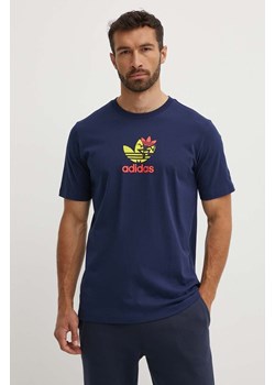 adidas Originals t-shirt bawełniany męski kolor granatowy z nadrukiem IS0233 ze sklepu ANSWEAR.com w kategorii T-shirty męskie - zdjęcie 173310292
