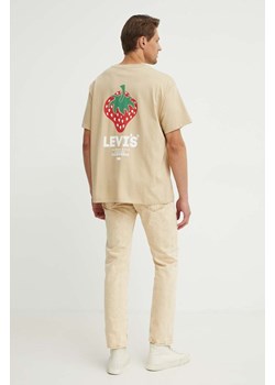 Levi&apos;s t-shirt bawełniany męski kolor szary z aplikacją ze sklepu ANSWEAR.com w kategorii T-shirty męskie - zdjęcie 173310302
