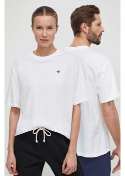 Hummel t-shirt bawełniany hmlLOOSE T-SHIRT BEE kolor biały gładki 225349 ze sklepu ANSWEAR.com w kategorii T-shirty męskie - zdjęcie 173310490