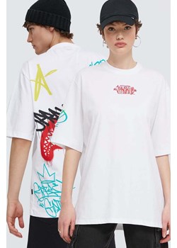 Sprayground t-shirt bawełniany kolor biały z nadrukiem ze sklepu ANSWEAR.com w kategorii T-shirty męskie - zdjęcie 173310541