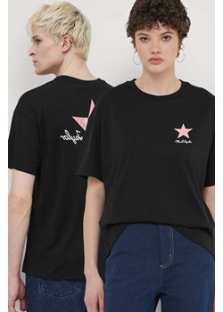 Converse t-shirt bawełniany kolor czarny z nadrukiem ze sklepu ANSWEAR.com w kategorii T-shirty męskie - zdjęcie 173310551