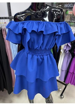 sukienka hiszpanka valentina by mielczarkowski polski produkt - kobalt chaber ze sklepu STYLOWO w kategorii Sukienki - zdjęcie 173311020