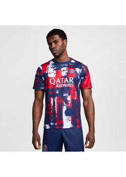 Męska przedmeczowa koszulka piłkarska z krótkim rękawem Nike Dri-FIT Paris Saint-Germain Academy Pro (wersja domowa) - Niebieski ze sklepu Nike poland w kategorii T-shirty męskie - zdjęcie 173311222