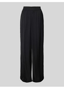 Spodnie materiałowe z szeroką nogawką i elastycznym pasem ze sklepu Peek&Cloppenburg  w kategorii Spodnie damskie - zdjęcie 173311300