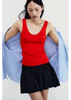 H & M - Dzianinowy top bez rękawów - Pomarańczowy ze sklepu H&M w kategorii Bluzki damskie - zdjęcie 173311640