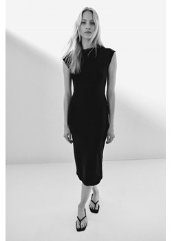 H & M - Dżersejowa sukienka z dekoltem w łódeczkę - Czarny ze sklepu H&M w kategorii Sukienki - zdjęcie 173311680